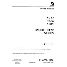 Cessna R172 Series Shop Service Repair Manual 1977 thru 1981